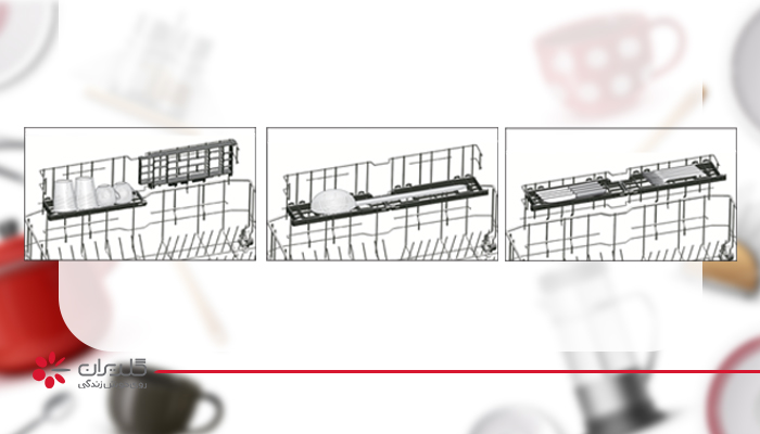 قابلیت استفاده از سبد پایین چند منظوره با ارتفاع قابل تنظیم در ظرفشویی جی پلاس